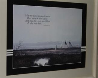 $40.00-Framed Cherokee Blessing Print