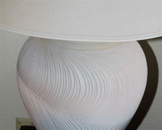 $35.00-Ivory Table Lamp with Ivory Shade