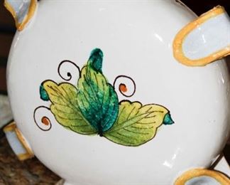 $28.00-White Lemon Grape Porcelain Vase