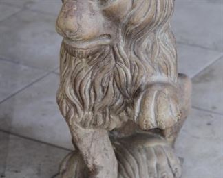 $75.00-Stone Patio Lion