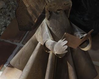 $18.00-Rustic Metal Angel Candleholder