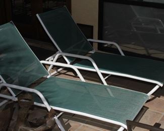$30.00 Green & White Lounger #1 & #2