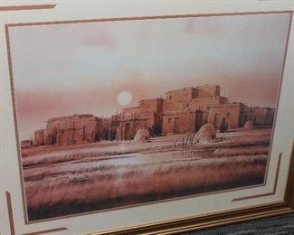 $55.00-Framed Southwestern Print