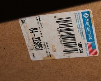 Label for Samsonite Table