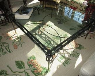 
Glass & Iron Accent Table