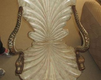 Shell Style Snake Arm Chair