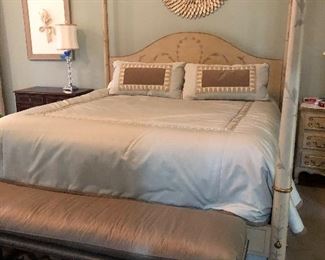 Julia Gray, Ltd! King Size Bed with custom upholstered linens