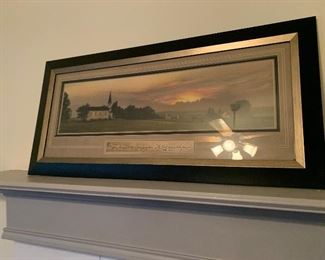 Framed print of country church wall decor