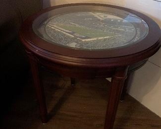 Dallas cowboy themed lamp table