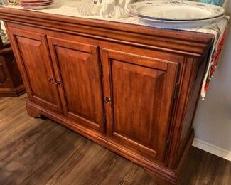 Wooden sideboard server