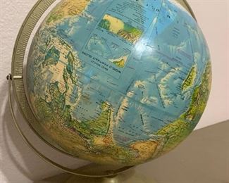 Vintage world globe