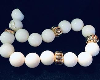 Coral  and gold necklace