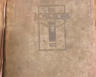 "The Longhorn 1912" Early Rare Texas A&M Aggie Yearbook - Nice condition leather cover.