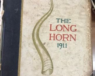 " The Long Horn 1911"Early Rare Texas A&M  Aggie Yearbook. Spine in rough condition but otherwise okay.