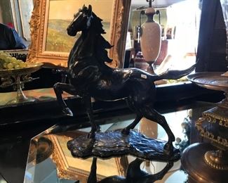 Bronze horse statue