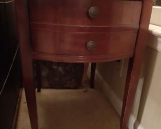 Antique Side/End Table w/one drawer                                               15 1/2" x 20 1/4" x 25" - $