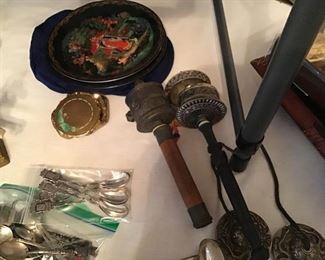 Prayer Throwers, Sterling, Silverplate, Lacquered Plates
