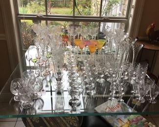 Assorted Stemmed Glasses