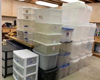 Lots of storage totes!