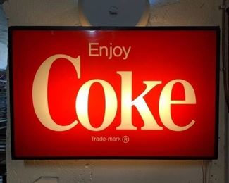 Vintage Coca Cola Light Up Sign