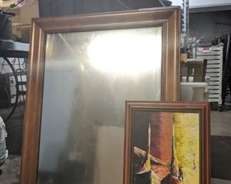 Assorted Decor, Metal Eagle, Mirror, Benoit Painting