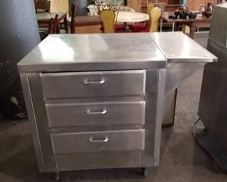 SS Warming Drawer Cabinet w/ attached Shelf