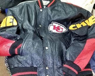 Save the date and plan on attending next Saturday's Large 5 Family/Estate sale!! Much collectibles, antiques, tools and furniture. Chief's leather jacket size large. 