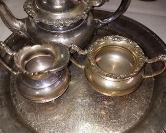 Much silver plate, sterling items