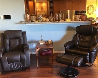 Swivel Recliner, BarcaLounger with Footstool