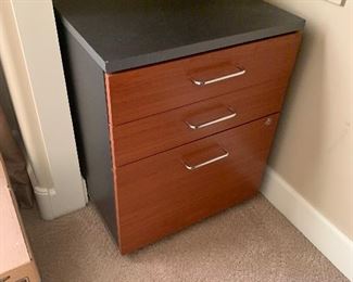 There are 2 of these rolling file cabinets