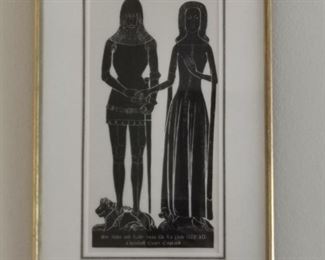 "Sir John & Lady Joan de la Pole, 1370 Christhall Essex England"&nbsp;Brass Rubbing 