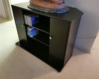 Black TV stand/cabinet with shelves