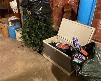 Christmas decors indoors/outdoors 
Coolers 