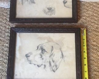 Beautiful pencil etchings I bought in Venice many many moons ago. Even water marked from there. New custom frames