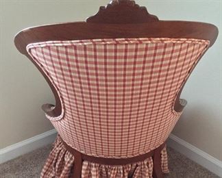 Back of slipper chair