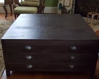 Six drawer coffee table