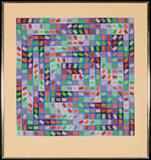 LTD. ED. VASARLEY LITHOGRAPH. MULTI COLOR. SIGNED AND NUMBERED, A. P, 25/25. GOOD. 24" SQ.