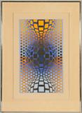 LTD. ED. VASARLEY MULTI COLORED LITHOGRAPH. SIGNED AND NUMBERED 118/150. GOOD. 24" H X 14" W.