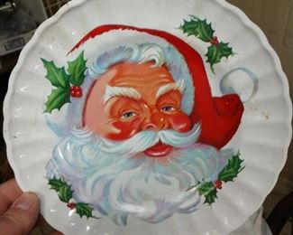 Vintage Santa Plate 