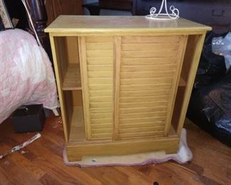 Storage Cabinet with sliding doors. 