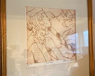 Striking original art. Very well framed. Artist signature in the following photo.