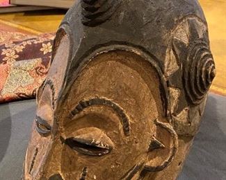 African mask. Large and looks to have been worn in the past. well made and striking