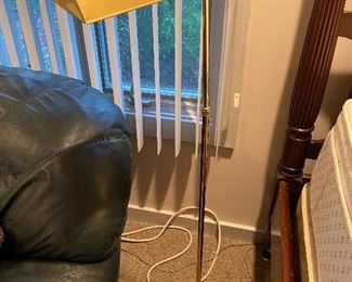 brass reading light. floor lamp