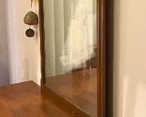 the off set mirror on the dresser