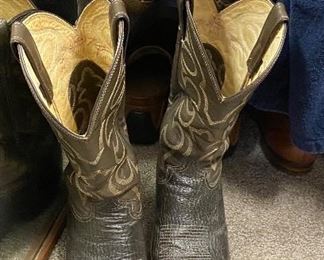 vintage cowboy boots with tooled leather