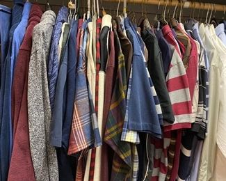 men's clothes. name brand. most are size large