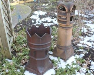 Antique or vintage chimney pots