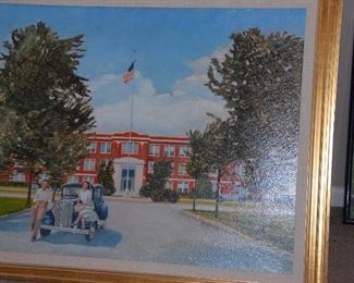 Gordon did a series of four paintings that commemorated the 100th anniversary of E.T.S.U. These were issued as prints, but we have his oil on canvas originals for sale.