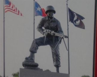 The completed Audie Murphy Statue.