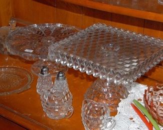 Fostoria Square cake plate